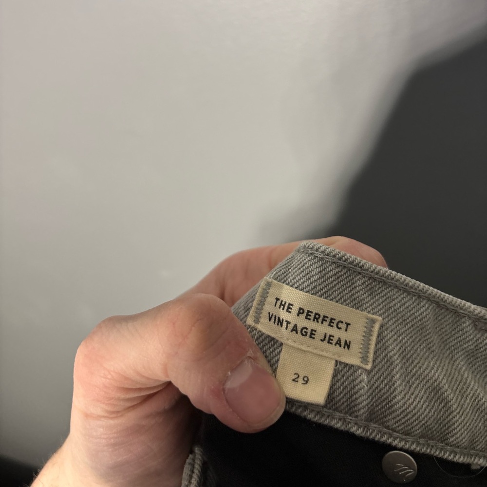 Madewell The Perfect Vintage Straight Jean in Vervain Wash Women’s Size 29 - Picture 5 of 6